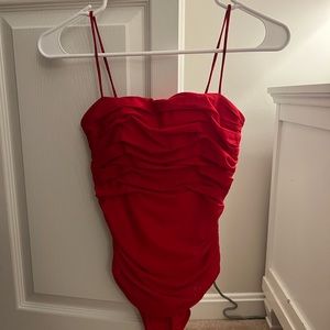 Red Princess Polly bodysuit